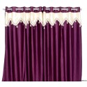 Crush Material Wine Ivory Curtains