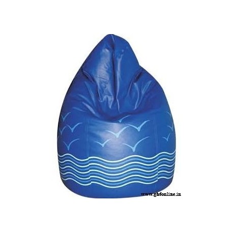 Blue By the shore Printed Comfortable Branded XXL Sized Bean Bag