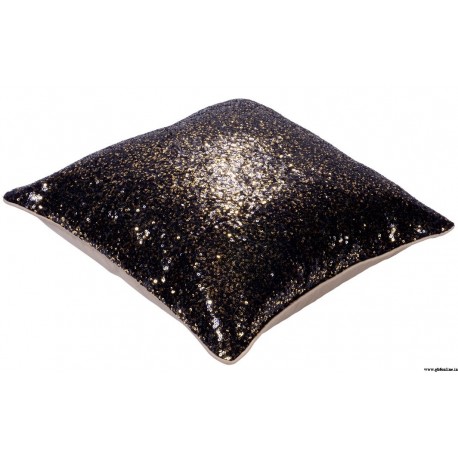 Sparkling Dark Coffee Sequin Cushion Cover at ghfonline.in
